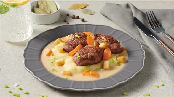 Policzki wieprzowe z prażuchą