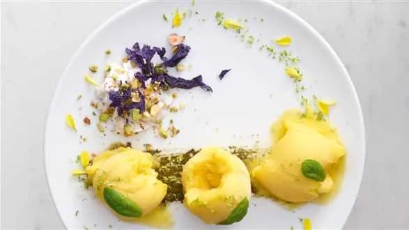 Sorbet z mango, bananów i limonek