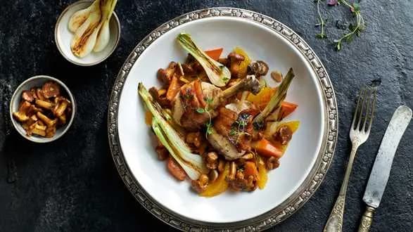 Podudzia kurczaka w sosie pomarańczowym