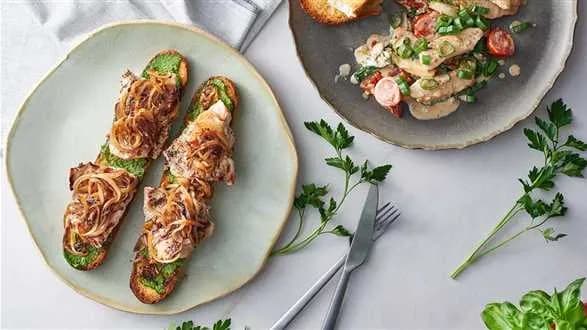 Schab ze szpinakiem i serem gorgonzola