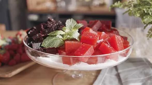 Agarowe galaretki malinowe