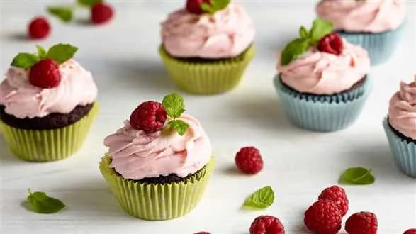 Piwne muffinki z malinami