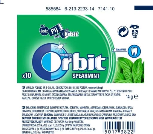 Ile kcal ma guma orbit? Dokładne wartości kaloryczne dla różnych smaków Ile kcal ma guma orbit? Dokładne wartości kaloryczne dla różnych smaków