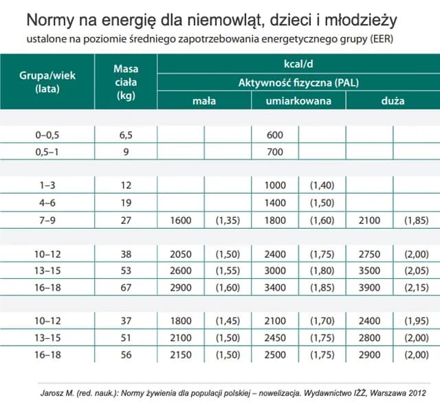 Ile kcal powinna jeść 12 latka: pełen rozkład kalorii na każdy posiłek Ile kcal powinna jeść 12 latka: pełen rozkład kalorii na każdy posiłek