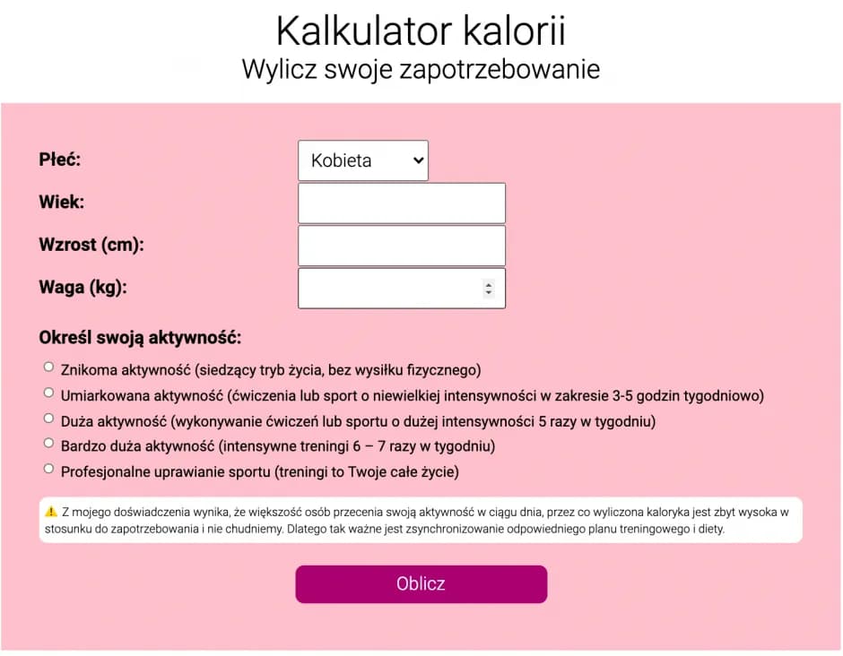 Kalkulator kalorii na redukcję: Jak obliczyć deficyt energetyczny Kalkulator kalorii na redukcję: Jak obliczyć deficyt energetyczny